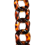 Tortoise Curb Chain, 28x30mm- 6 inches