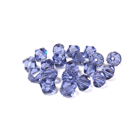 Swarovski Crystal, Bicone, 8mm - Tanzanite; 20 pcs