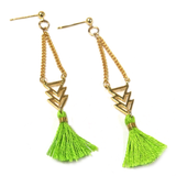 Earring Tassels Lime, 2 inches - 1 piece