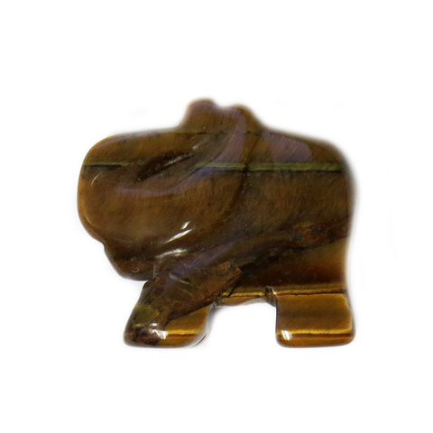 Elephant Tiger Eye Bead, 19x22mm; 1 piece
