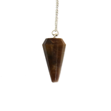 Tiger Eye Crystal Pendulum  - Silver
