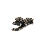 Tiger Pendant, Stainless Steel, 45x21mm - 1 piece