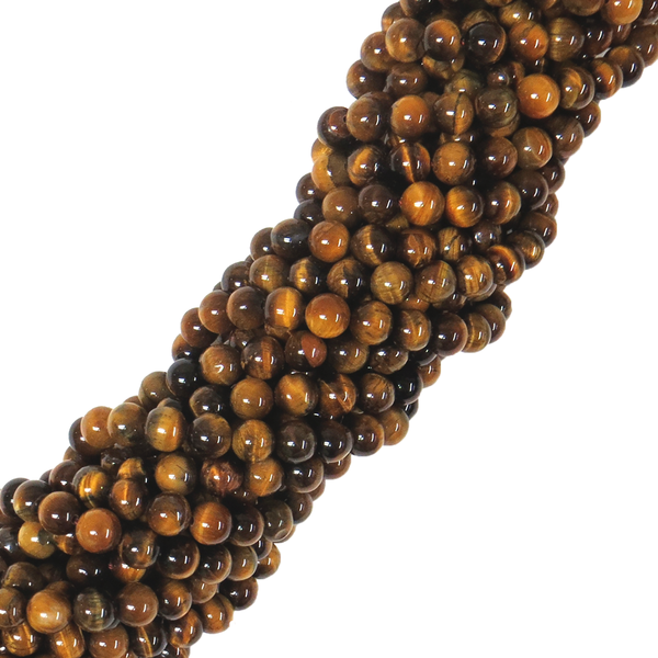 Round 8mm Brown Tiger Eye