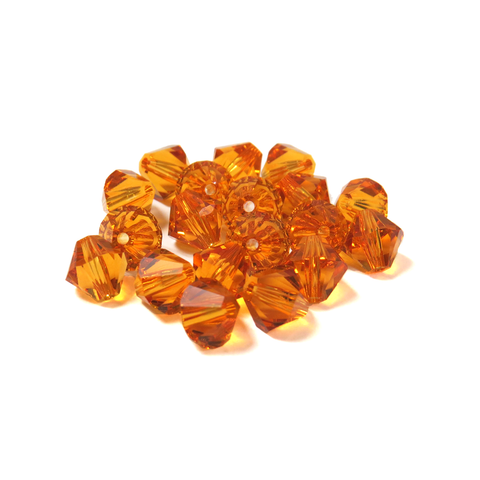 Swarovski Crystal, Bicone, 8mm -Topaz; 20 pcs