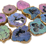 Aurora Boreal Glitter Druzy Bead, 43x42mm - 1 piece