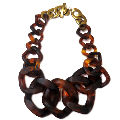 Elegant Necklace, Brown, 24 inches - 1 piece