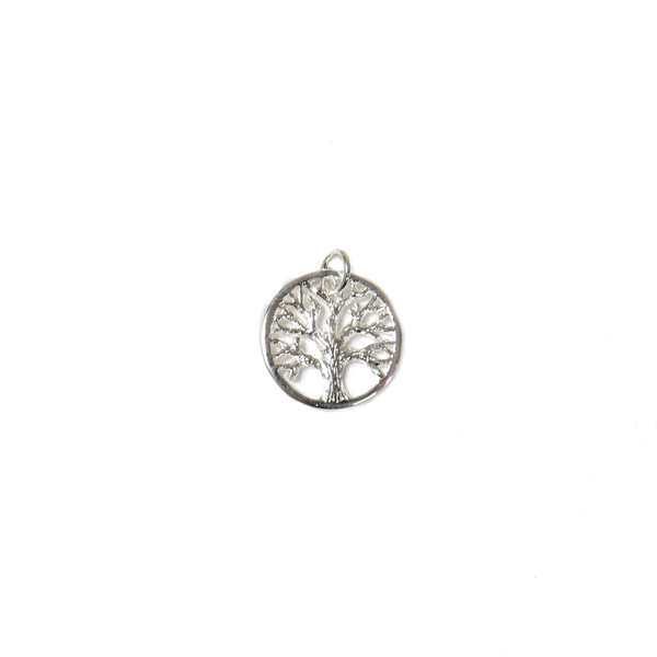 Tree Of Life Charm, Sterling Silver, 15mm - 1 piece