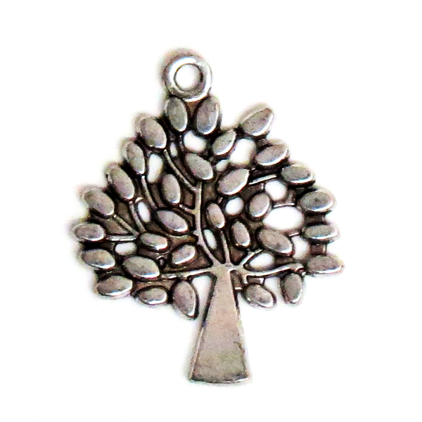 Tree Charm-Antique SIlver
