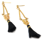 Earring Tassels Black, 2 inches - 1 piece
