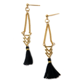 Earring Tassels Black, 2 inches - 1 piece