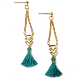 Earring Tassels Turquoise, 2 inches - 1 piece
