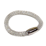Bracelet Tube Silver, 8 inches - 1 piece