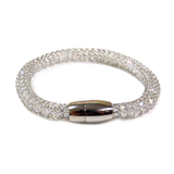 Bracelet Tube Silver, 8 inches - 1 piece