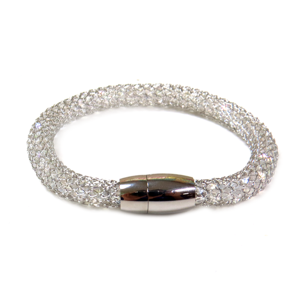 Bracelet Tube Silver, 8 inches - 1 piece