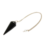 Tourmaline Crystal Pendulum - Silver