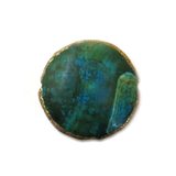 Round Turquoise & Glitter Bead, 36mm - 1 piece