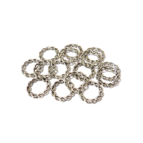 Twisted Link, Silver, 20mm - 15 pieces