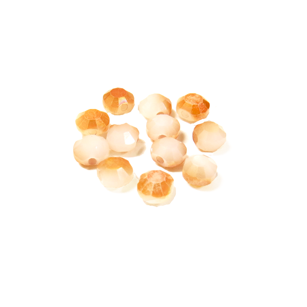 Two Tone Topaz AB, Faceted Crystal; 6mm - 1 piece