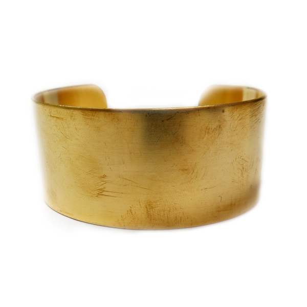 Bracelet Cuff Raw; Brass- Flat , 1''