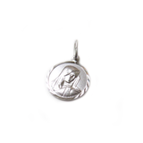 Virgin Mary Charm, Italian Sterling Silver, 14mm - 1 piece