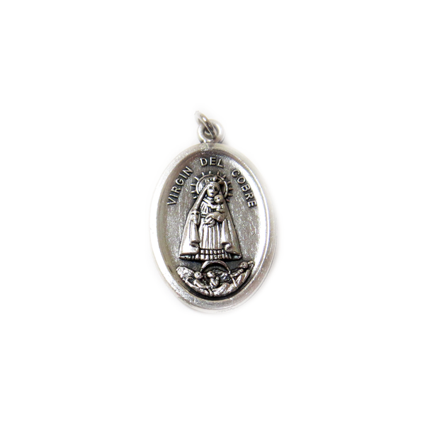''Caridad del Cobre'' Italian Charm, Antique Silver, 25x16mm - 1 piece