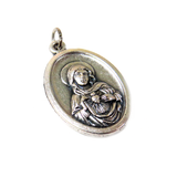 Virgin Mary Italian Charm, Antique Silver, 25x16mm - 1 piece