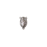 Virgin Mary Rosary Connector, Antique Silver- 8 pieces