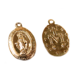 Virgin Mary Charm, Gold Filled, 9x12mm - 1 piece