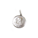 Virgin Mary Charm, Italian Sterling Silver, 21mm - 1 piece