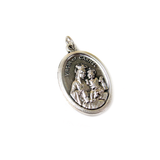 Virgin of Carmel Italian Charm, Antique Silver, 25x16mm - 1 piece