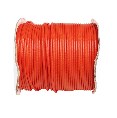 Waxed Cord Orange- 2.5mm; per yard