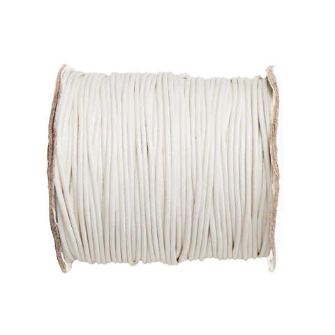 Waxed Cord White-2.5mm; per yard