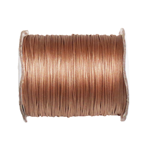 Cotton Waxed Cord Beige- 0.5mm; per yard