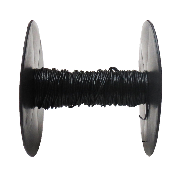 Waxed Cord Black, 1mm; 1yard