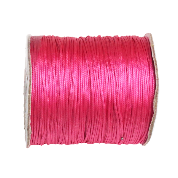 Waxed Cord Electric Pink- .5mm; per yard