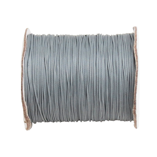 Waxed Cord Gray- .5mm; per yard