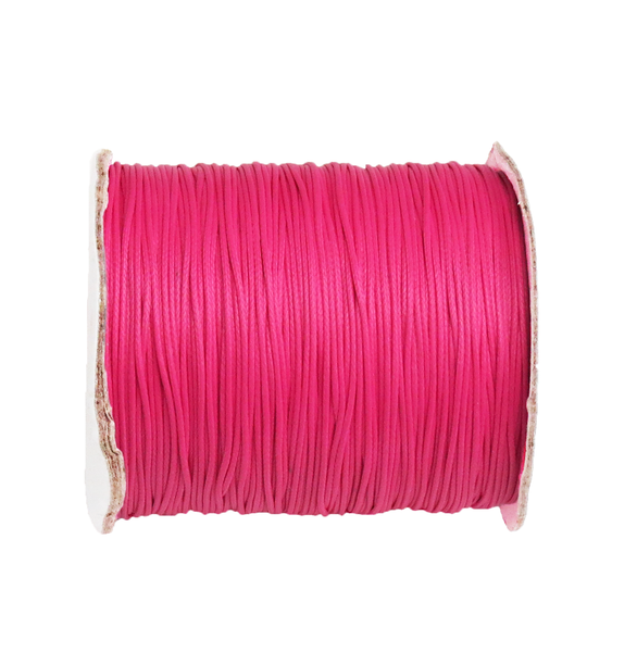 Waxed Cord Hot Pink- .5mm; per yard