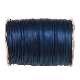 Cotton Waxed Cord Navy Blue- 1mm; per yard