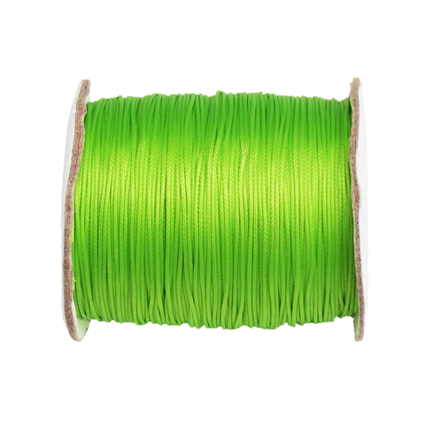 Waxed Cord Neon Green- .5mm; per yard