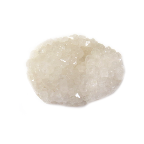 White Druzy Bead, 36x26mm - 1 piece