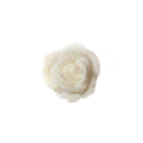 White Flower Bead, 13mm - 1 piece