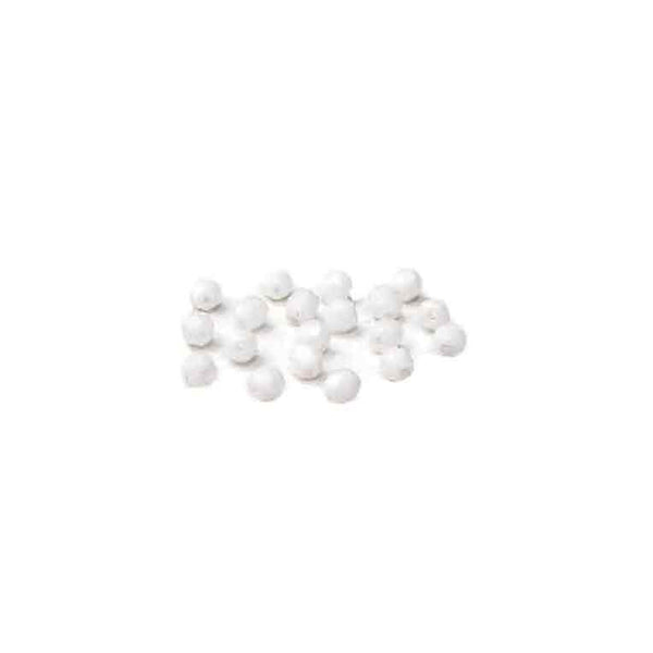White, Round Faceted Fire Polished, 4mm - 20 pcs