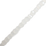White, Round Faceted Glass Bead, 4mm; 1 strand