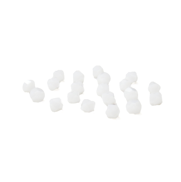 Swarovski Crystal, Bicone, 4mm- White Alabaster; 20pcs