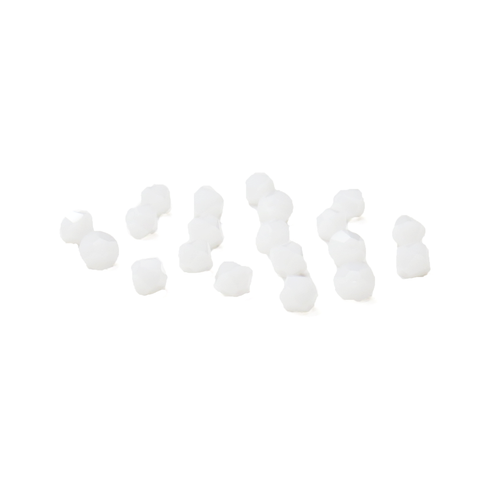 Swarovski Crystal, Bicone, 4mm- White Alabaster; 20pcs