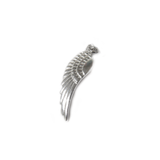 Wing Charm, Sterling Silver, 25x7mm, 1 piece