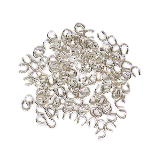 Wire Protectors, Silver Plated-4.5mm; 144pcs