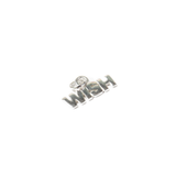 Wish Charm, Sterling Silver, 12x6mm - 1 piece