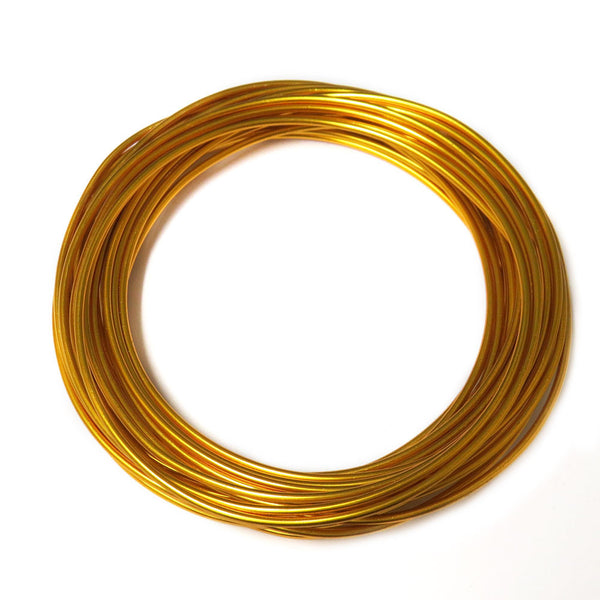 Aluminum Wire, Yellow, 2mm, 4 yards roll; 1 roll