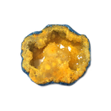 Yellow Glitter Druzy Bead, Blue, 39x42mm - 1 piece